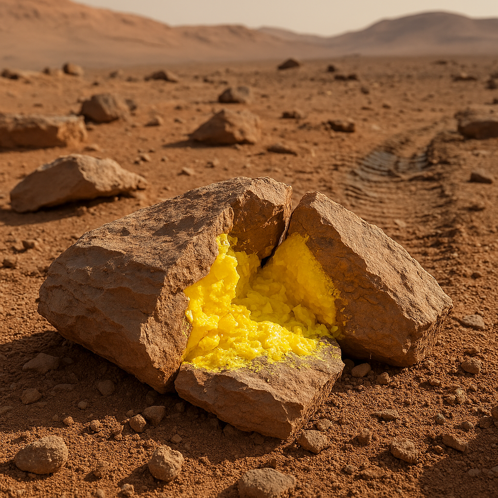 Descubren azufre puro en Marte tras un accidente del rover Curiosity